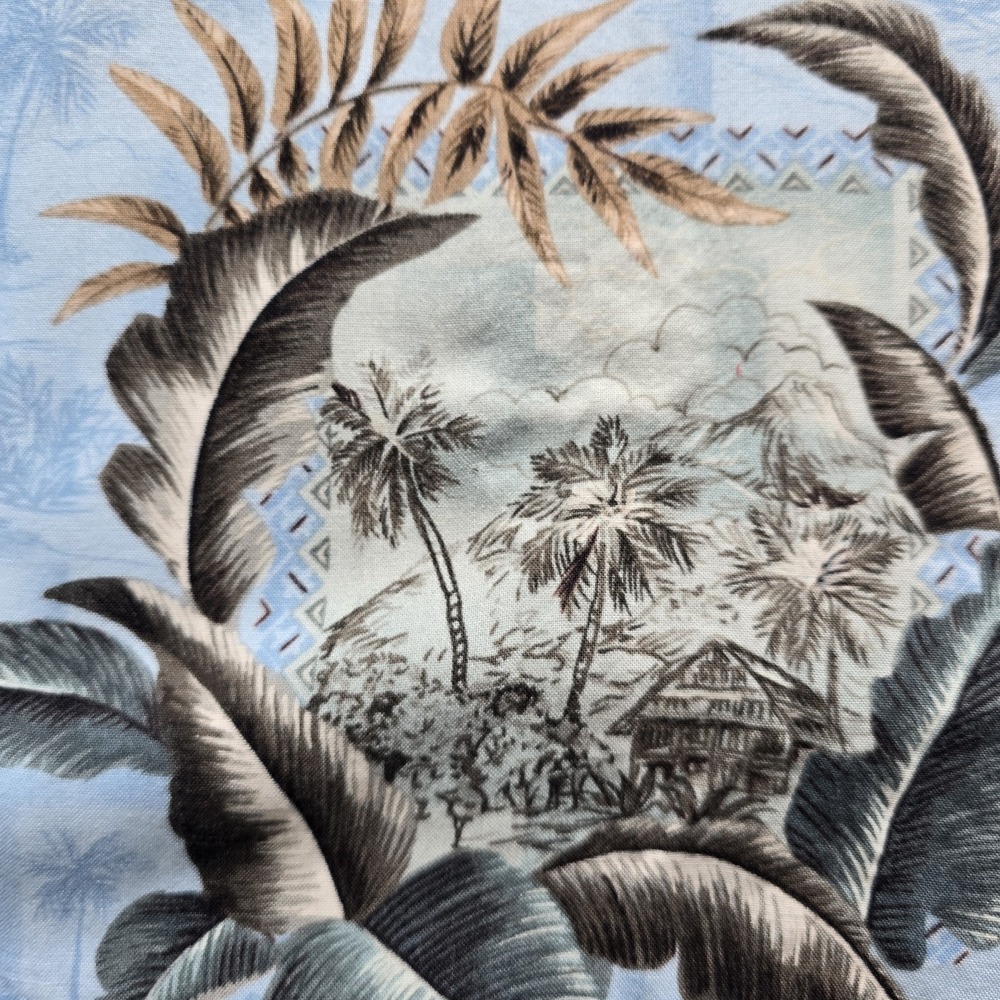 Batik Bay Vintage Hawaiian Shirt XXL Blue Rayon Tropical Island Camp Aloha Y2K.. - Picture 9 of 10